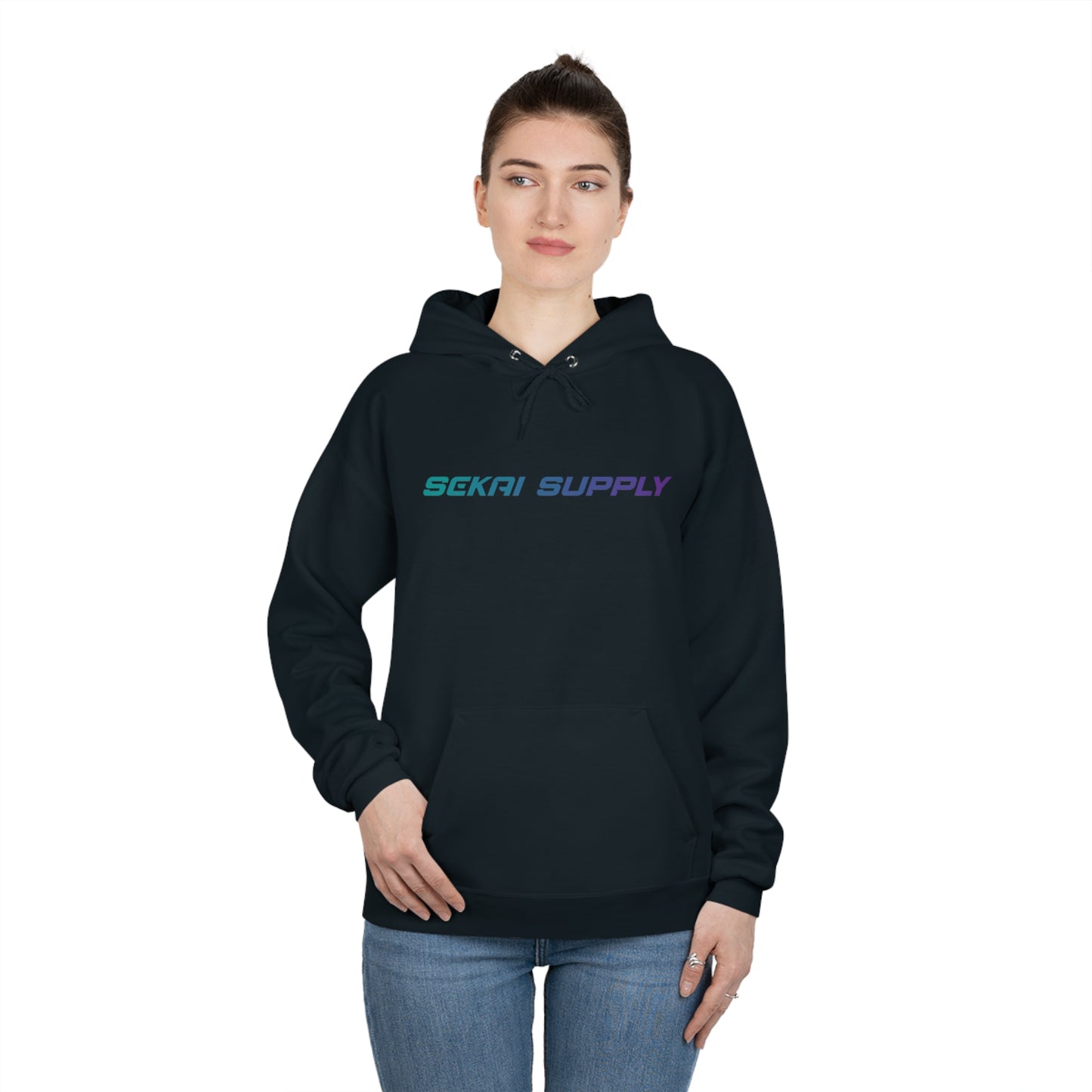 Sekai Supply Text Unisex EcoSmart® Pullover Hoodie Sweatshirt